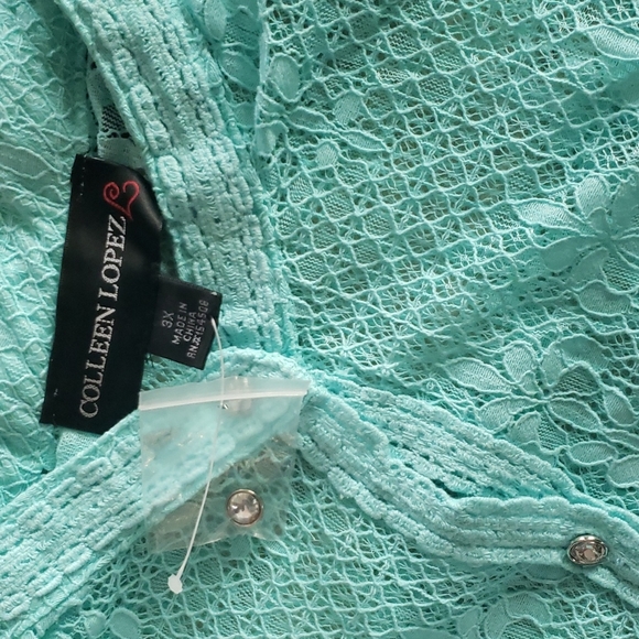 NWT Colleen Lopez lace bathing suit cover or tunic (comes with cami) - Picture 4 of 9